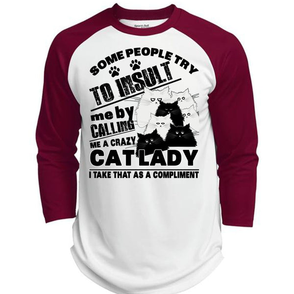 Calling Me A Crazy Cat Lady T Shirt, I Love My Cat T Shirt, Awesome T-Shirts  (Polyester Game Baseball Jersey)