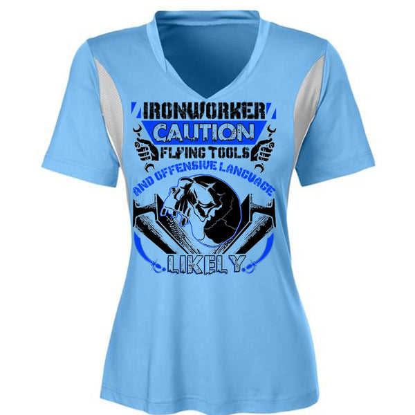 Ironworker Caution Flying Tools T Shirt, I Love Ironworker T Shirt, Awesome T-Shirts