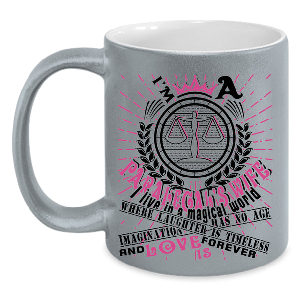 Just Married Coffee Mug, I'm A Paralegal's Wife Accent Mug