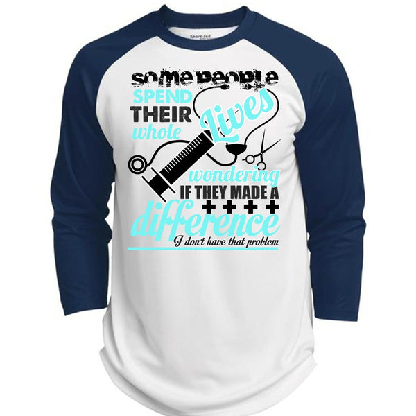 They Made A Difference T Shirt, I Love Nursing T Shirt, Awesome T-Shirts  (Polyester Game Baseball Jersey)
