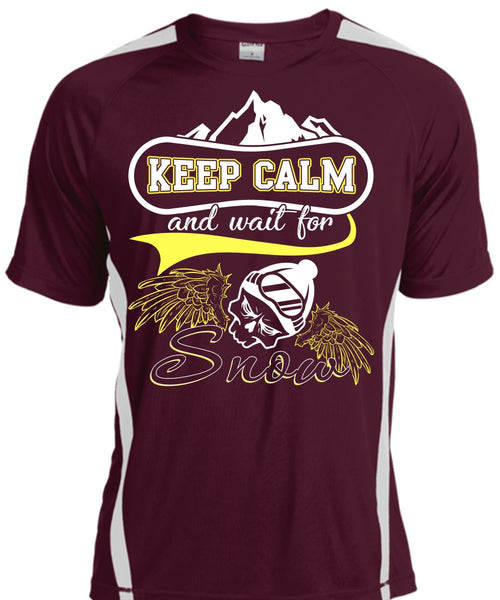 Keep Calm And Wait For Snow T Shirt, Being A Skier T Shirt, Cool Shirt