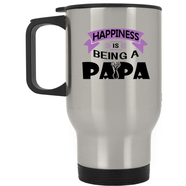 Being A Papa Travel Mug, Happiness Is Being A Papa Mug