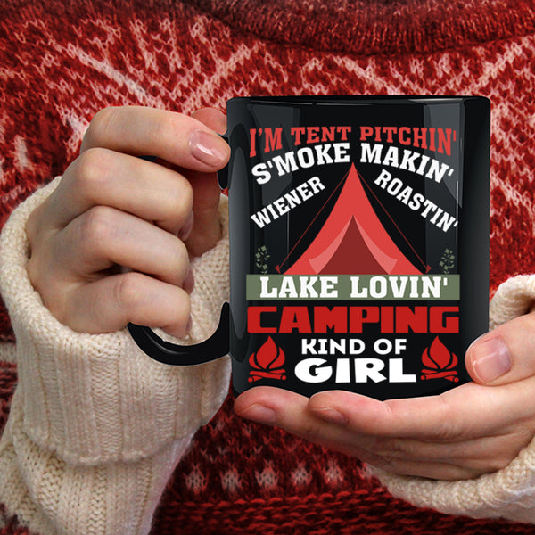 I'M Tent Pitching Coffee Mug, Camping Kind Of Girl Coffee Cup