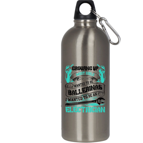 I Wanted To Be An Electrician 20 oz Stainless Steel Bottle,Cute Electricians Outdoor Sports Water Bottle