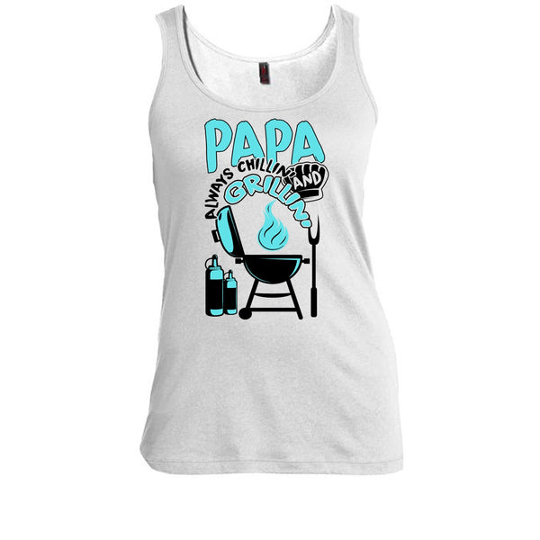 Papa Always Chikkin' T Shirt, Gift For Papa Tank Top