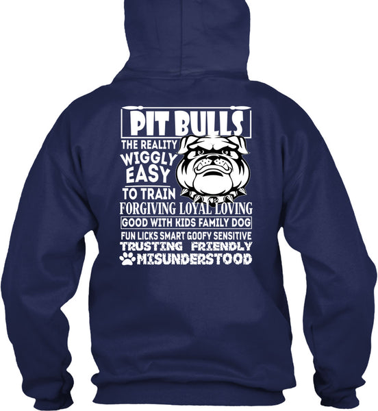 Pit Bulls The Reality Wiggly Easy T Shirt, Good With Kids Family Dog T Shirt