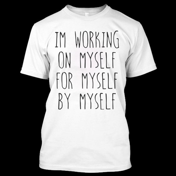 A black t-shirt with the shopify logo