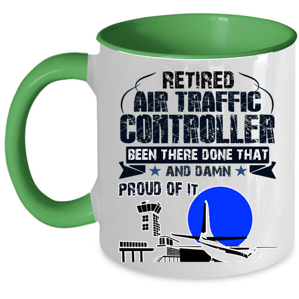 Cool Retirement Coffee Mug, Retired Air Traffic Controller Accent Mug