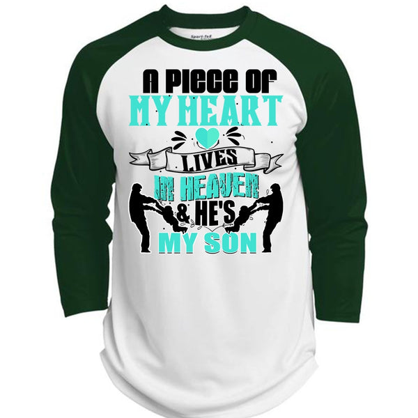 My Heart Lives In Heaven T Shirt, I Love Son T Shirt, Awesome T-Shirts  (Polyester Game Baseball Jersey)
