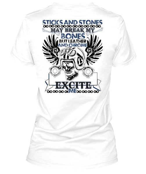 Sticks And Stones T Shirt, I Love Biker T Shirt