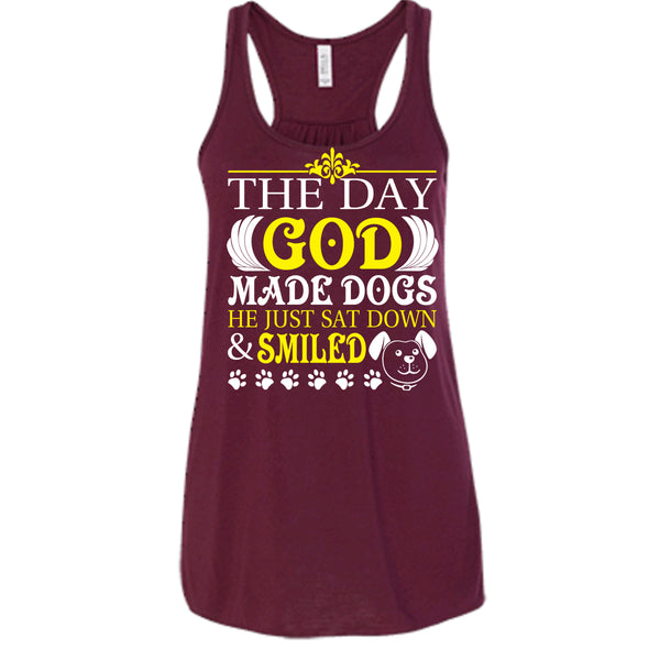 The Day God Made Dog T Shirt, He Just Sat Down & Smiled T Shirt, Cool T Shirt