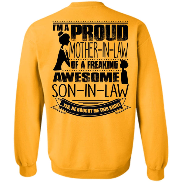 I Love Mom T Shirt, I'm A Proud Mother In Law Sweatshirt