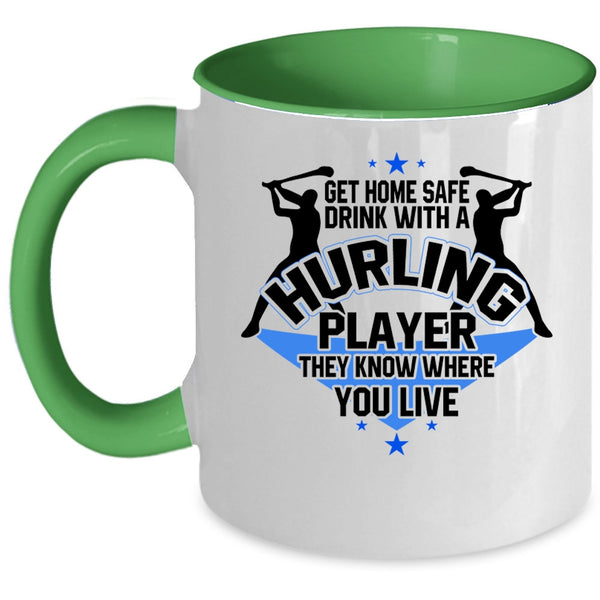 Cool Sport Coffee Mug, Drink With A Hurling Player Accent Mug