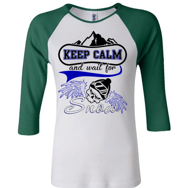 Keep Calm And Wait For Snow T Shirt, I Love Skiing T Shirt, Awesome T-Shirts