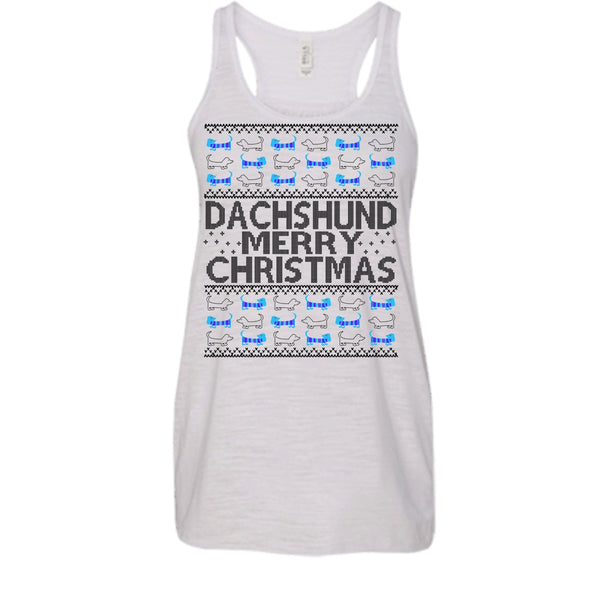 Dachshund Merry Christmas T Shirt, Dachshund Lover Tank Top