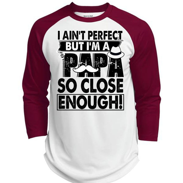 I'm A Papa So Close Enough T Shirt, I Love Papa T Shirt, Awesome T-Shirts  (Polyester Game Baseball Jersey)