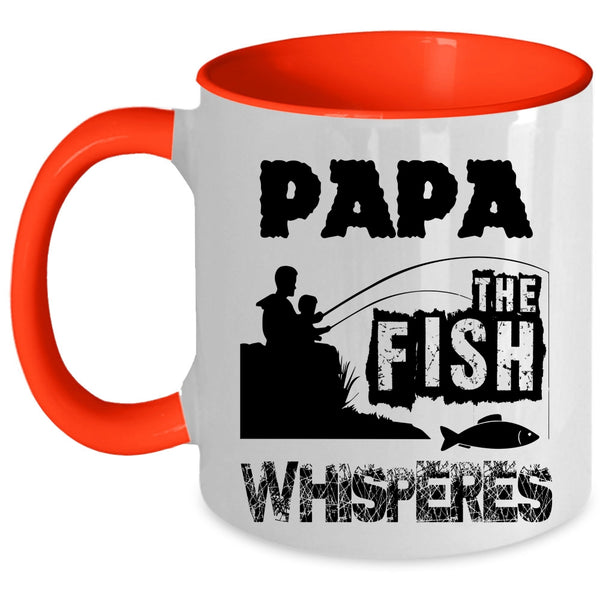 Cool Gift For Fishing Dad Coffee Mug, Papa Accent Mug