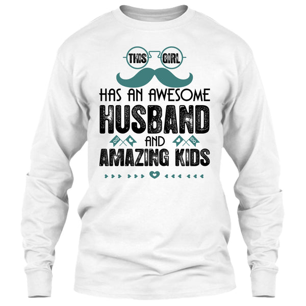 This Girl Has An Awesome Husband T Shirt, Amazing Kids T Shirt