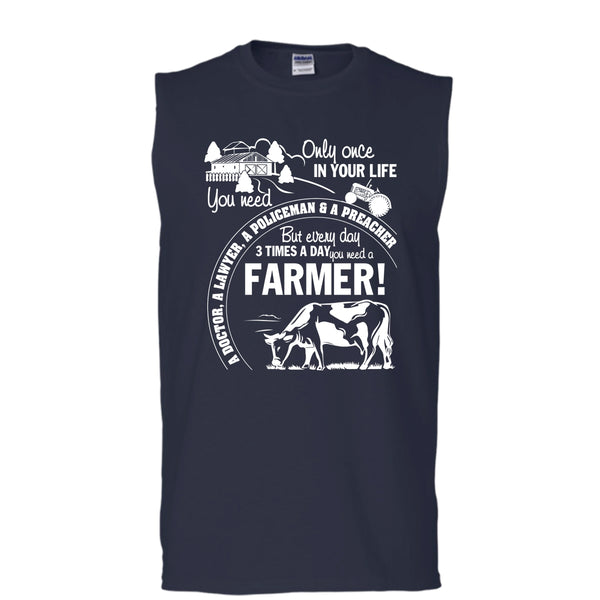 You Need A Farmer T Shirt, Awesome Farmer Tank Top (Men's Cotton Sleeveless)