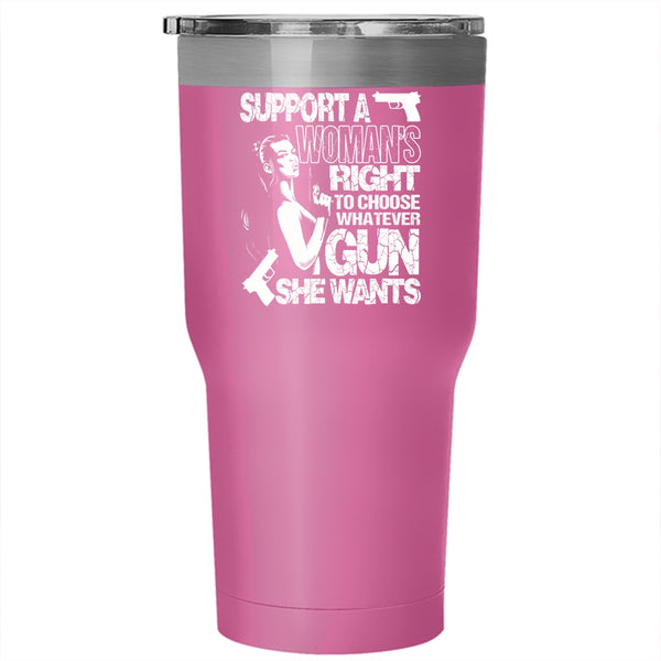 Support A Woman's Right Tumbler 30 oz Stainless Steel, Cool Lady Travel Mug