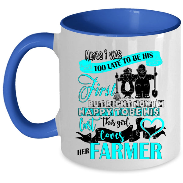 Cool Just Married Coffee Mug, This Girl Loves Her Farmer Accent Mug