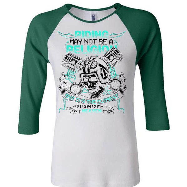 Riding May Not Be A Religion T Shirt, I Love Biking T Shirt, Awesome T-Shirts