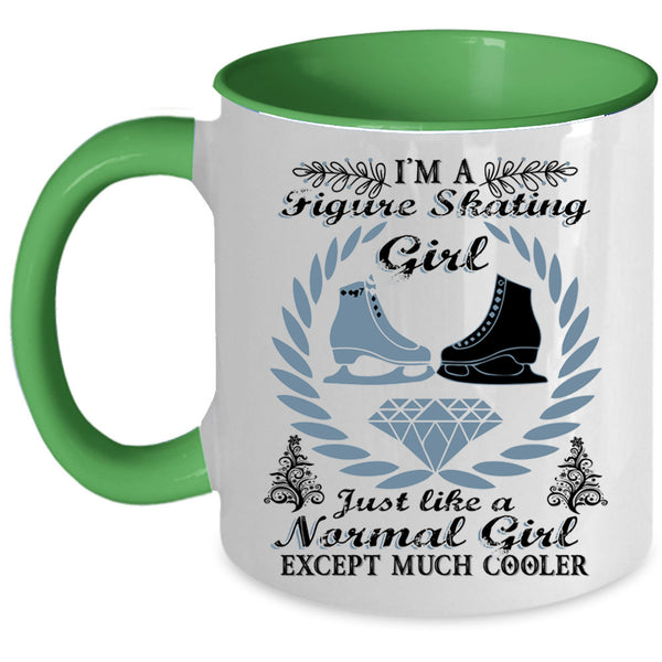 Beautiful Girl Coffee Mug, I'm A Figure Skating Girl Accent Mug