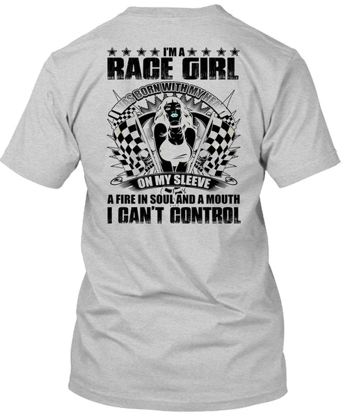 I'm A Race Girl T Shirt, I Love Biker T Shirt