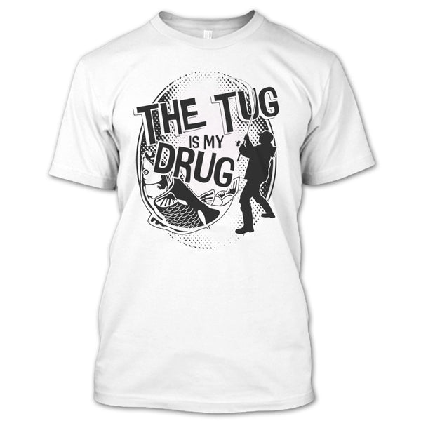 A black t-shirt with the shopify logo