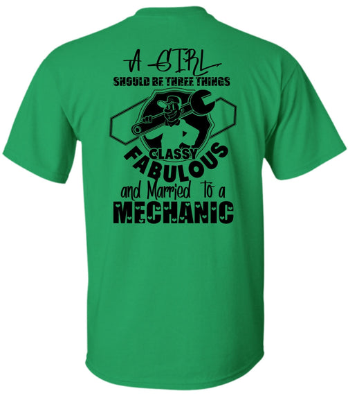 Married To A Mechanic T Shirt, I Love Mechanic T Shirt