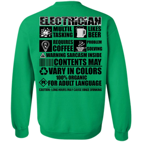 I Love Electrician T Shirt, Electrician Multi-tasking Sweatshirt