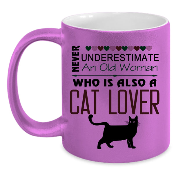Old Woman Who Is Also A Cat Lover Cup, Grandmother Mug