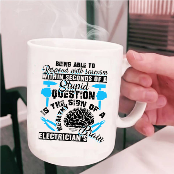Funny Electricians Coffee Mug, Electrician'S Brain Cup