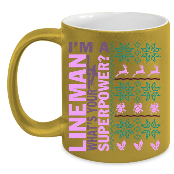 Christmas Gift For Lineman Coffee Mug, I'm A Lineman Accent Mug