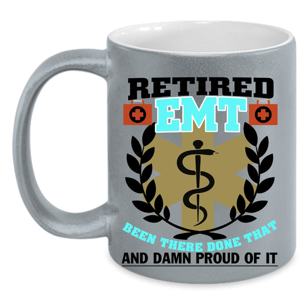Cool Retirement Coffee Mug, Retired Emt Accent Mug