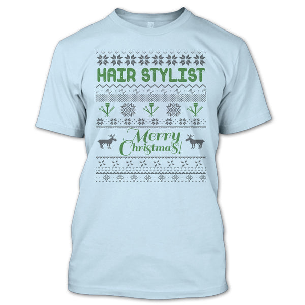 Hair Stylist Merry Christmas T Shirt, Gift For Merry Christmas T Shirt