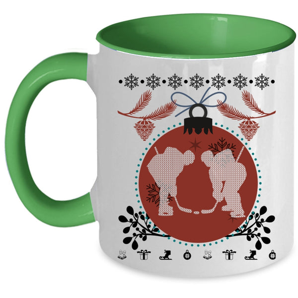 Christmas Family Vacation Coffee Mug, Cool Hockey Accent Mug