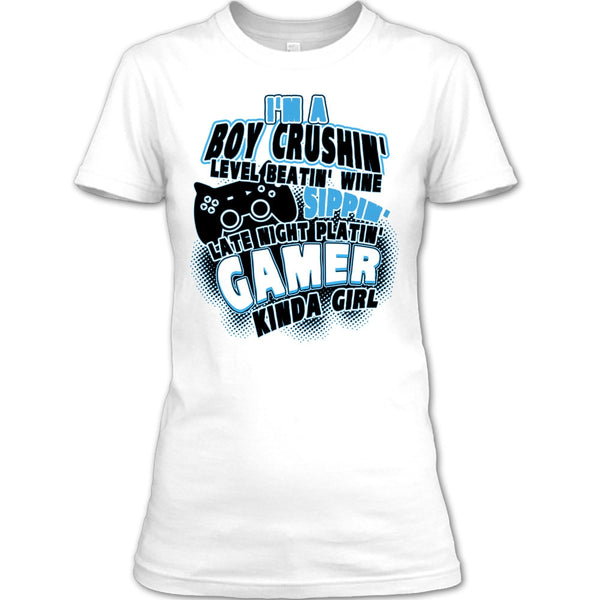I'm A Boy Crushin' T Shirt, Coolest Gaming Girl T Shirt