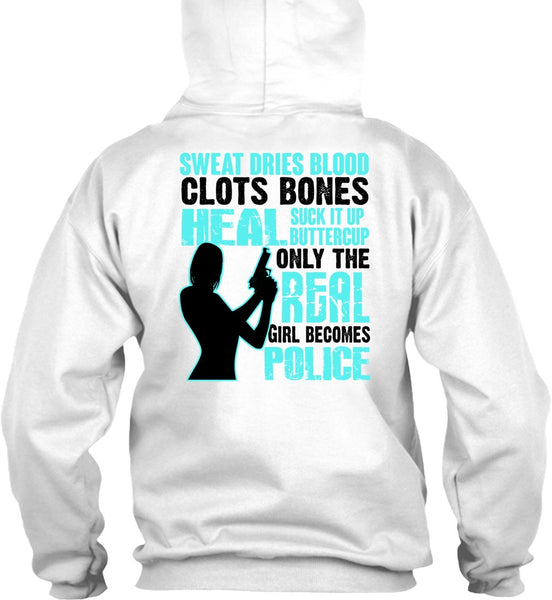 Only The Real Girl Becomes Police T Shirt, I Love Police T Shirt