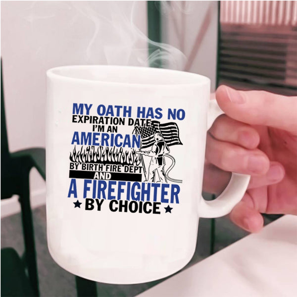 American Flag Coffee Mug, I'm An American And A Firefighter Cup