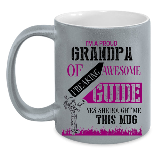Cool Grandpas Coffee Mug, I'm A Proud Grandpa Of Awesome Guide Accent Mug