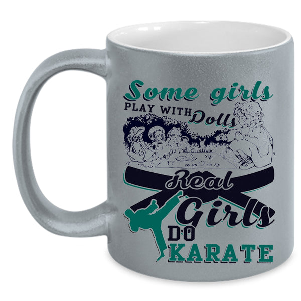 Cool Karate Girls Coffee Mug, Real Girls Do Karate Accent Mug
