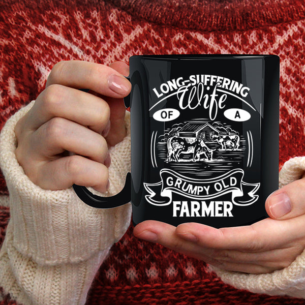 Wife Of A Grumpy Old Farmer Coffee Mug, Cool Grandmas Coffee Cup