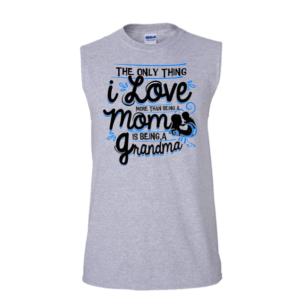 Being A Mom T Shirt, Coolest Grandma Tank Top (Men's Cotton Sleeveless)