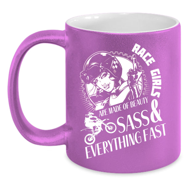 Race Girls Are Made Beauty Coffee Mug, Cool Girls Coffee Cup