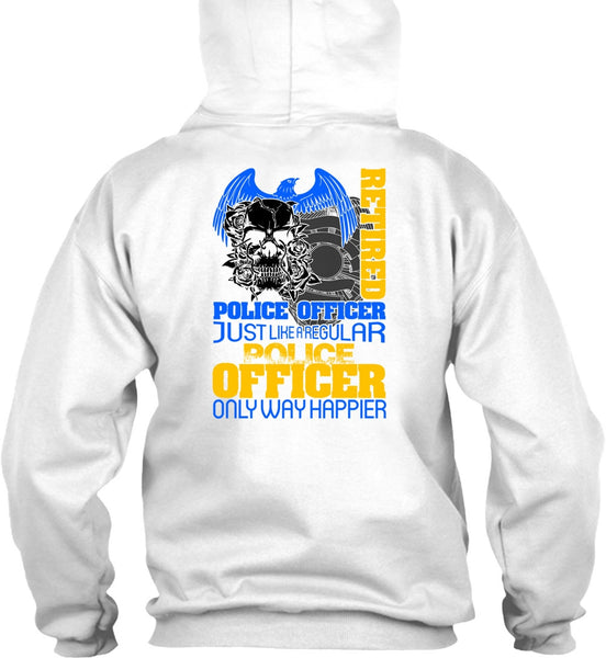 Retired Police Officer T Shirt, I Love Police T Shirt