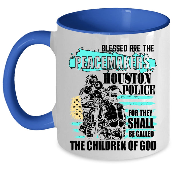 Peacemakers Houston Police Coffee Mug, Cool Police Officer Accent Mug