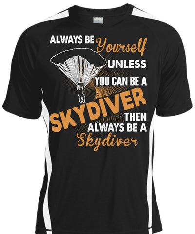 A black t-shirt with the shopify logo