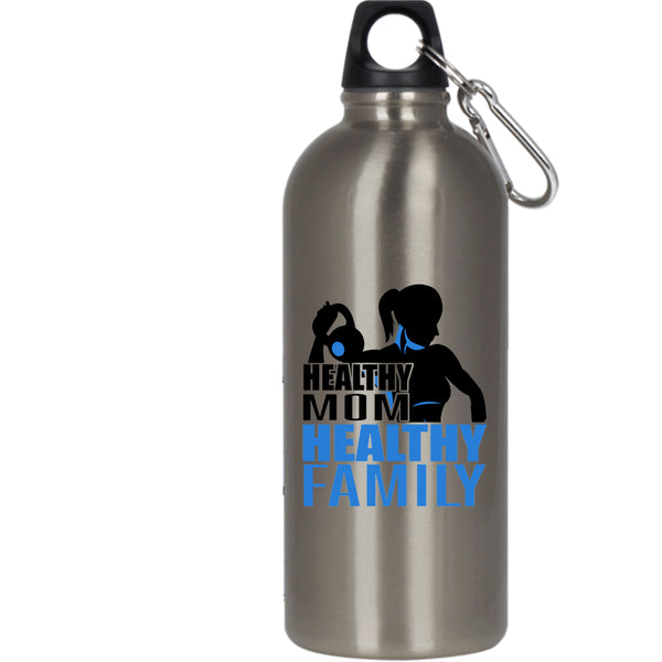 Healthy Mom Healthy Family 20 oz Stainless Steel Bottle,Best Gift For Mother's Day Outdoor Sports Water Bottle