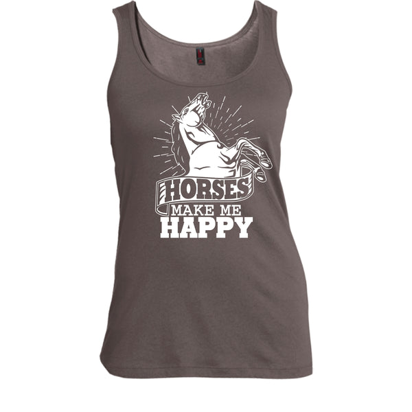 Horses Make Me Happy T Shirt, I Love Horses Tank Top